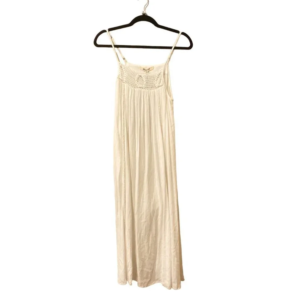 NWT Rip Curl Alira Crochet-Trim Maxi Dress - White, Size X Small - Picture 2 of 7